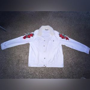 White Denim Suit w Patches